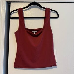 Maroon Squareneck Tank Top NWT
